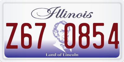 IL license plate Z670854