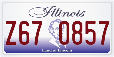 IL license plate Z670857