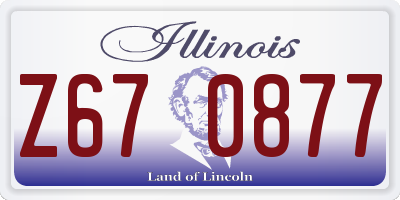 IL license plate Z670877