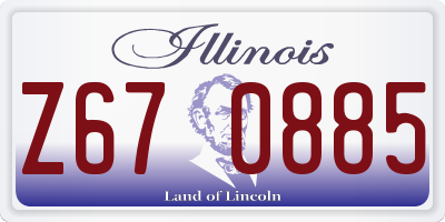IL license plate Z670885