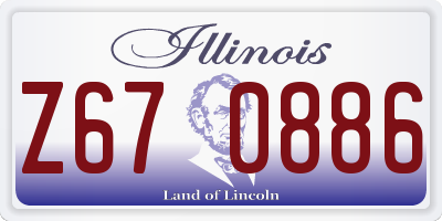 IL license plate Z670886