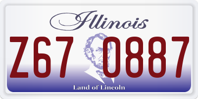 IL license plate Z670887