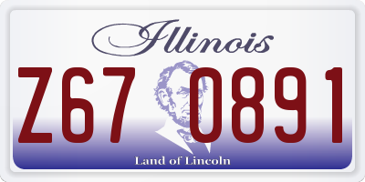 IL license plate Z670891