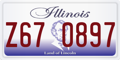 IL license plate Z670897