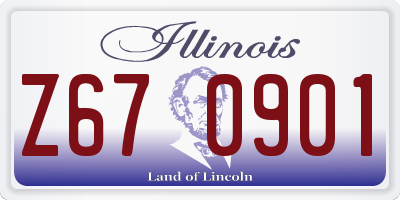 IL license plate Z670901