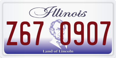 IL license plate Z670907