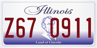 IL license plate Z670911