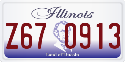 IL license plate Z670913