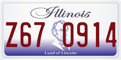 IL license plate Z670914