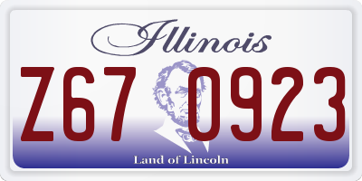 IL license plate Z670923