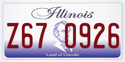 IL license plate Z670926