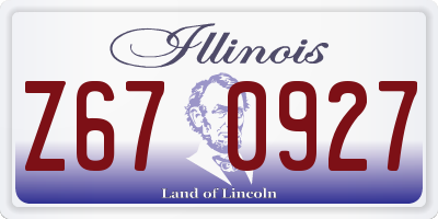 IL license plate Z670927