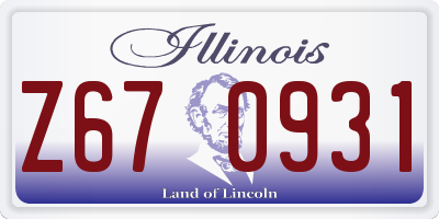 IL license plate Z670931