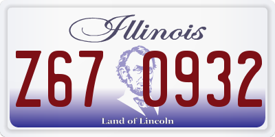 IL license plate Z670932