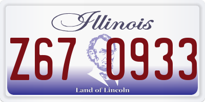 IL license plate Z670933