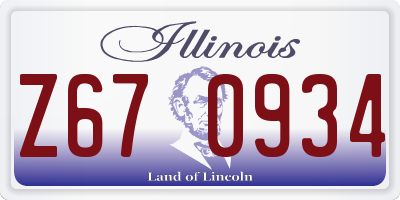 IL license plate Z670934