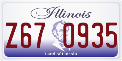 IL license plate Z670935