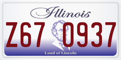 IL license plate Z670937