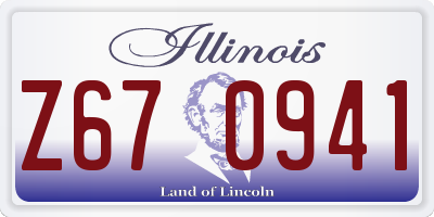 IL license plate Z670941
