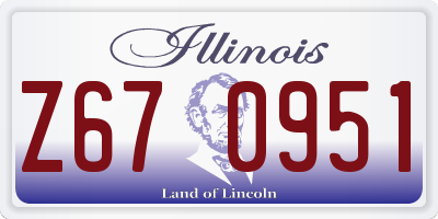 IL license plate Z670951