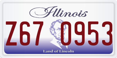 IL license plate Z670953