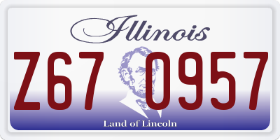 IL license plate Z670957