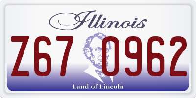 IL license plate Z670962