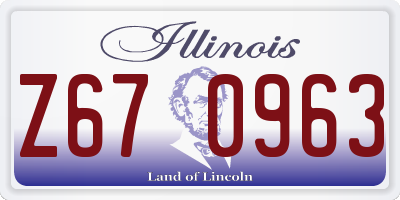 IL license plate Z670963