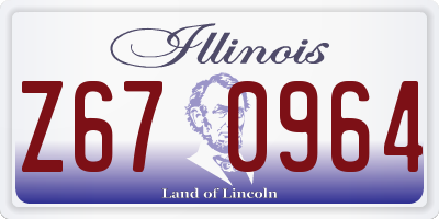 IL license plate Z670964