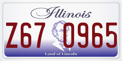 IL license plate Z670965