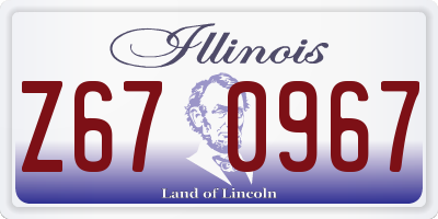 IL license plate Z670967