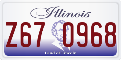 IL license plate Z670968