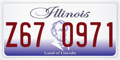 IL license plate Z670971