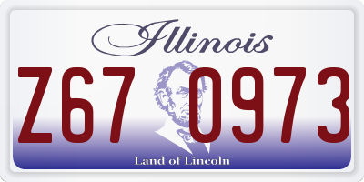 IL license plate Z670973