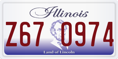 IL license plate Z670974