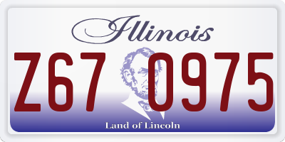 IL license plate Z670975