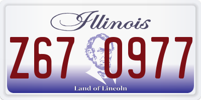 IL license plate Z670977