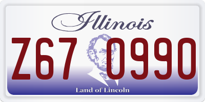 IL license plate Z670990