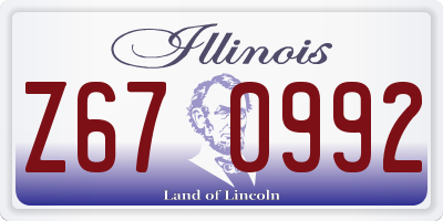 IL license plate Z670992