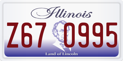 IL license plate Z670995