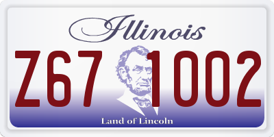 IL license plate Z671002