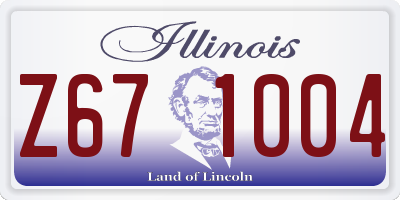 IL license plate Z671004