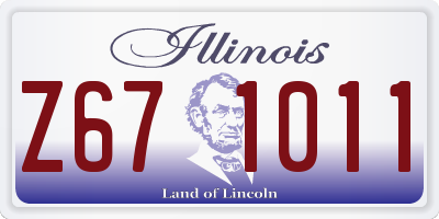 IL license plate Z671011