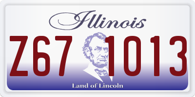 IL license plate Z671013