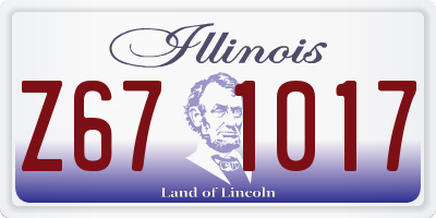 IL license plate Z671017