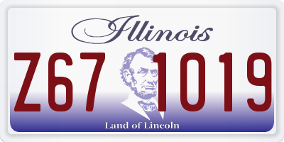 IL license plate Z671019
