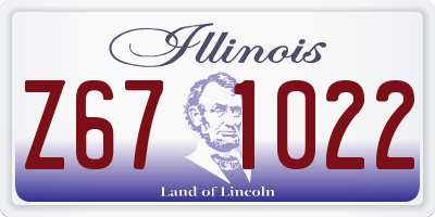IL license plate Z671022