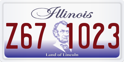 IL license plate Z671023
