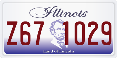 IL license plate Z671029