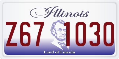 IL license plate Z671030